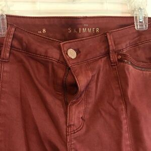 White House Black Market Skinny Pants in Burgundy